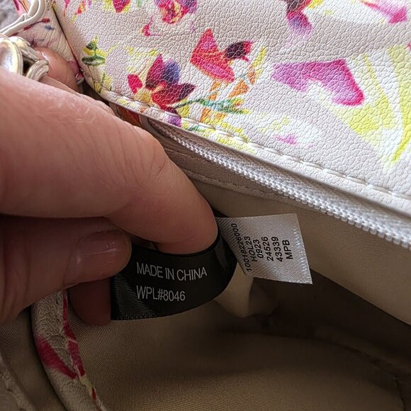 INC Sibbell Floral Faux Leather Envelope Shoulder Bag Clutch Gold Chain - Picture 14 of 16